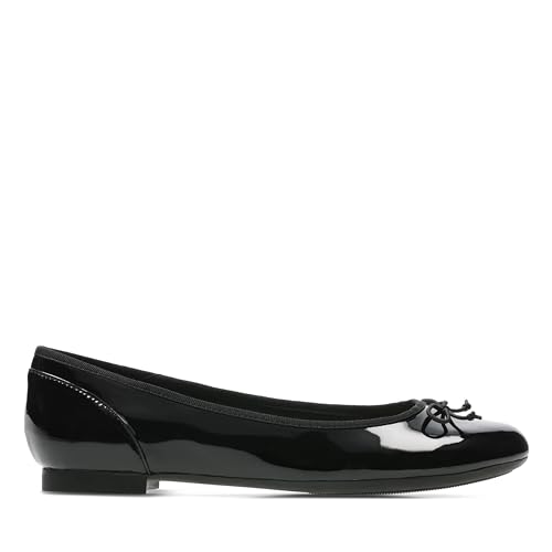 Clarks - Couture Bloom, Bailarinas para Mujer, Charol Negro, 38 EU