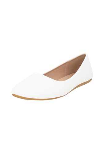 Elara Bailarina Mujer Cómodo Slip Ons Chunkyrayan Blanco Neu-DY-10A White-37