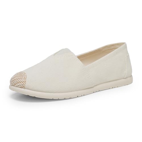 Alexis Leroy Alpargata Heritage Canvas Lona Fishman para Mujer Mocasines Planos Mujer Blanco S&oacute;lido 41...
