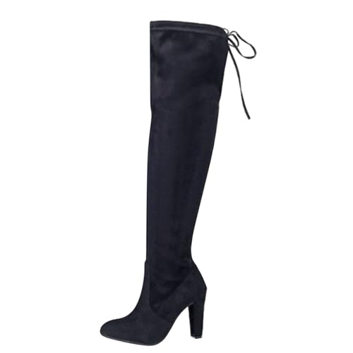 Generisch 2026 Comercio Exterior Tallas Grandes Botas Largas para Mujer Botas altas de tac&oacute;n alto sobre...