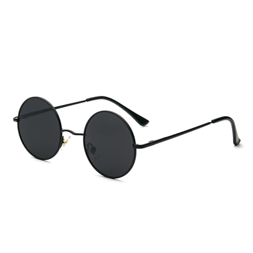 MMOWW Gafas de Sol para Hombre Mujer Redondas Vintage Polarizadas Retro Clasicas Met&aacute;lico Protecci&oacute;n...