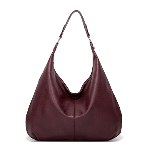 Bolsos de mano con cremallera de piel sint&eacute;tica suave Ashioup para mujer, Talla &uacute;nica