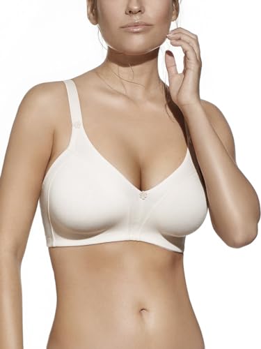 Selene, Sujetador de Mujer en Algod&oacute;n Transpirable, Sin Aros ni Relleno, Colecci&oacute;n Blanca, Color Rosa,...