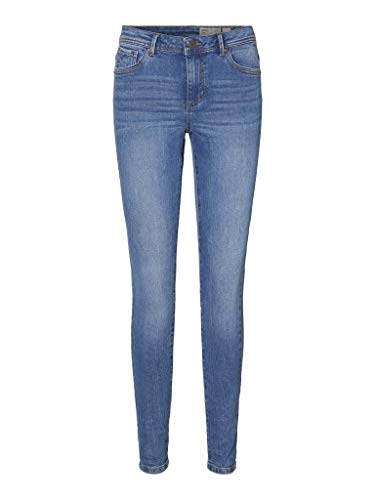 VERO MODA Vmtanya Mr S Piping Jeans Vi349 Noos Vaqueros skinny, Azul (Medium Blue Denim Medium Blue...