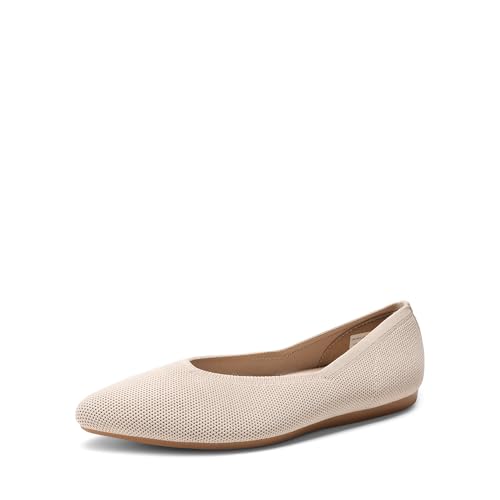 DREAM PAIRS Bailarinas Mujer Zapatos Planos Comodos con Soporte para el Arco,Size 40.5,Desnudo,DWUMFA2505