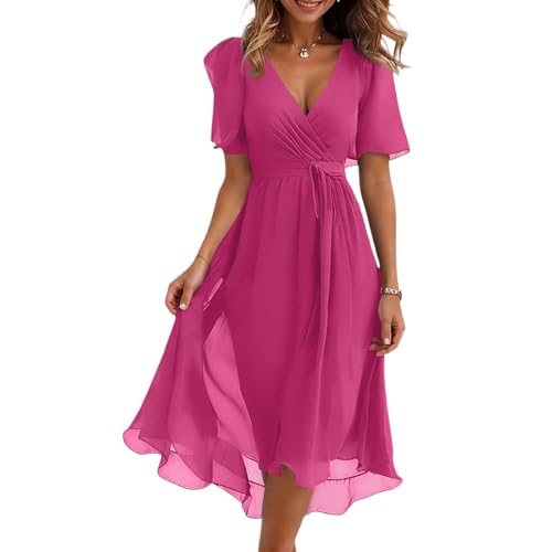 Vestidos De Fiesta Mujer Elegantes Boho Vestidos Verano Mujer 2025 Fiesta Manga Corta Invitada Boda...