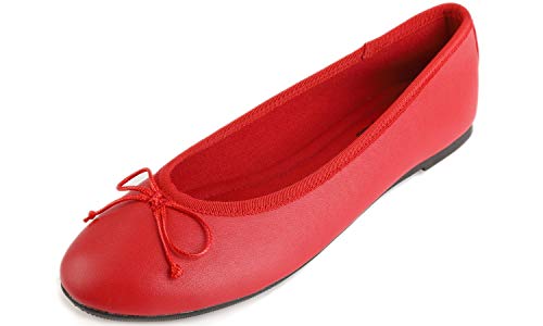 Feversole Women's Fashion Round Toe Ballet Flat,Bailarina Punta Redonda para Mujer