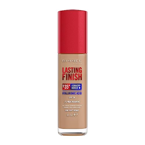 Rimmel London, Lasting Finish, Base de maquillaje, 200 - Soft Beige, 30ml