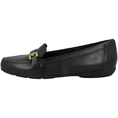 Geox Annytah Ms, Mocasines Transpirable con un Aspecto Clasico para Mujer, Negro (Black C9997), 42 EU