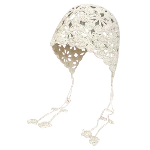 Peosaard Gorro de holgura para Mujeres, Sombreros de Crochet para Mujeres Gorro Huecas Florales con...