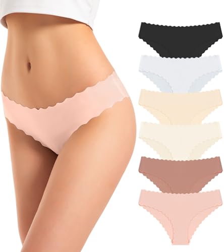 TANSTC Bragas Mujer Sin Costuras Invisible Se&ntilde;oras Braguitas Low Rise Suave Ligera Bikini Braguitas,...