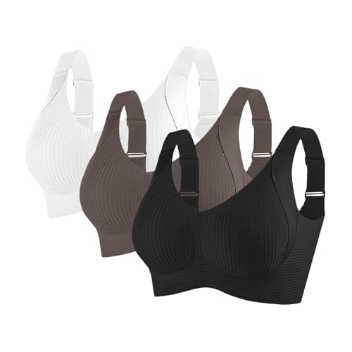 3 Piezas Sujetador Reductor sin Aros Sujetador Deportivo Alto Impacto Talla Grande Sujetadores B&aacute;sico...