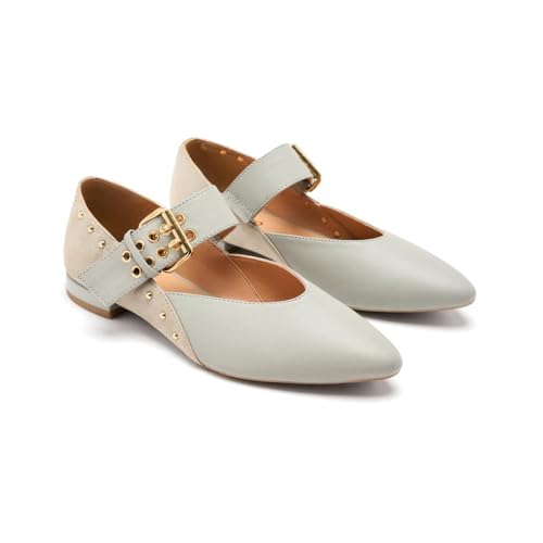 GIOSEPPO Grantham, Zapatos Planos Mary Jane Mujer, Gris, 36 EU