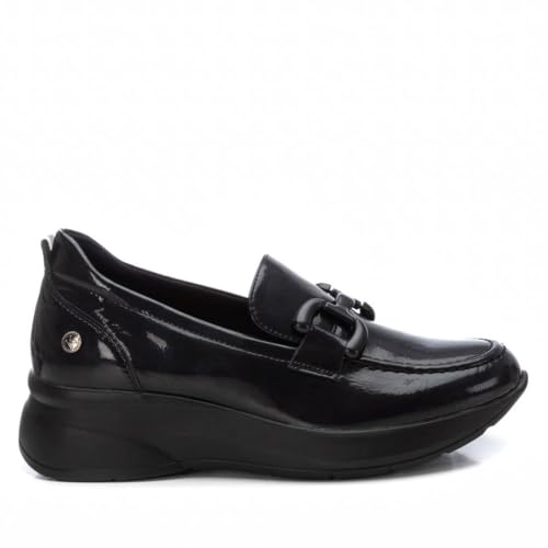 XTI - Mocasines Mujer Negro - Calzado C&oacute;modo y Vers&aacute;til - Moda Casual - Modelo 14342601 (Talla 37)