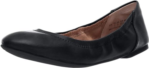 Amazon Essentials Bailarinas sin Cordones de Belice Mujer, Negro Cuero de Imitación, 38 EU