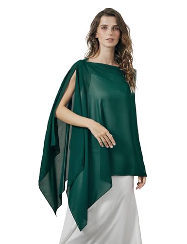 BEAUTELICATE Chal Estola de Gasa Elegante para Mujer Chif&oacute;n Capa Poncho Ligera para Novias Bodas y...