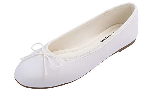Feversole Women's Fashion Round Toe Ballet Flat,Bailarina Punta Redonda para Mujer