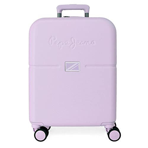 Pepe Jeans Accent Maleta de cabina, Morado, R&iacute;gida, 4 Ruedas dobles