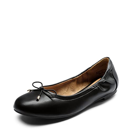 DREAM PAIRS Bailarinas Mujer Zapatos Planos Comodo Ballet Flats Manoletinas con Lazo Negro SDFA2310W-E...