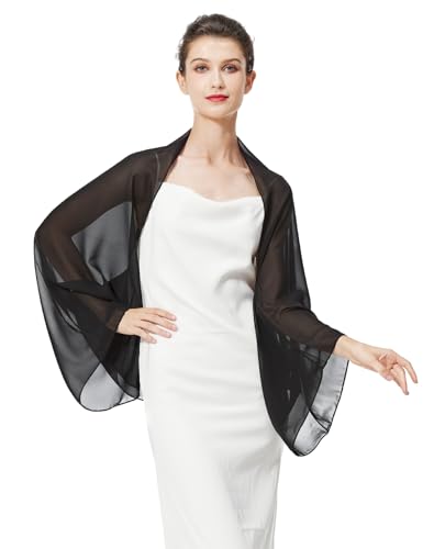 BEAUTELICATE Chal Cape Mujer Fiesta Gasa Bufanda Estola Verano para Novia Bodas Invitada Elegante Ligero...