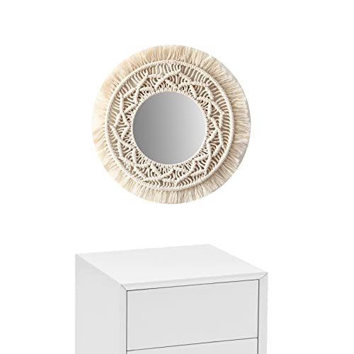 Yusheng Pared Colgante macram&eacute;,Espejo Bohemio Pared Tejido Antiguo - Pared con Ambiente c&aacute;lido, Adorno...
