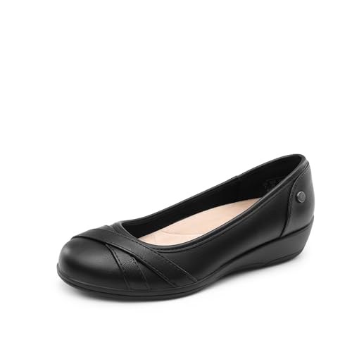 DREAM PAIRS Bailarinas Zapatos Planos Comodas con Tacones de Cu&ntilde;a Comodas con Plantilla Acholchada...