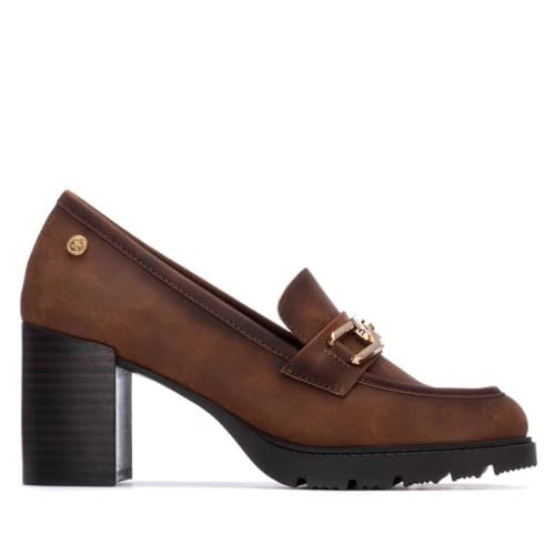 XTI - Mocasines Mujer Camel - Calzado C&oacute;modo y Vers&aacute;til - Moda Casual - Modelo 14430202 (Talla 39)