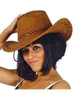 FIESTAS GUIRCA | Sombrero Vaquero Simil-Piel (Talla &Uacute;nica) - Accesorio de Disfraz para Fiestas del Viejo...