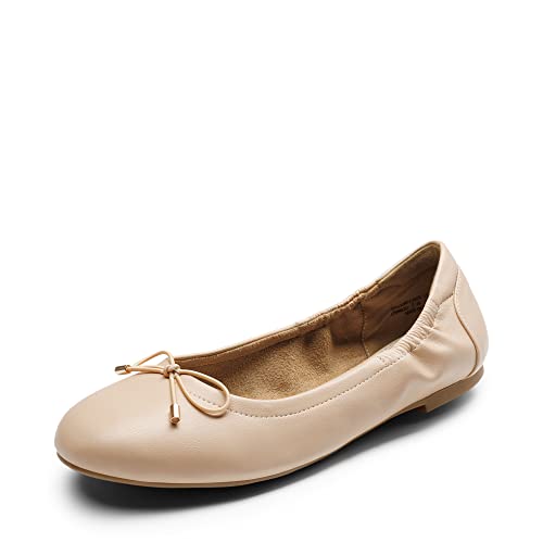 DREAM PAIRS Bailarinas Mujer Zapatos Planos Comodo Ballet Flats Manoletinas con Lazo Desnudo SDFA2310W-E...