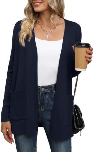 Yommay C&aacute;rdigan para mujer, elegante, holgado, informal, ligero, oto&ntilde;o, manga larga, su&eacute;ter con...