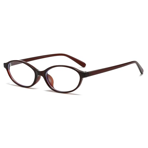 LJCZKA Gafas Luz Azul Ovaladas para Mujer Hombre Ojo de Gato Gafas Filtro Luz Azul y2k Peque&ntilde;as...