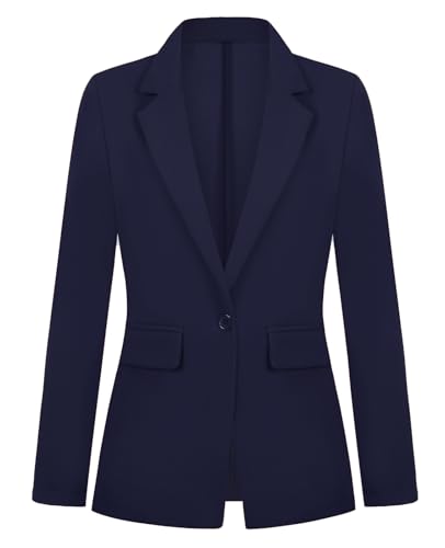 Kyzoeyou Blazer para Mujer Traje de Un Bot&oacute;n Chaqueta Blazers Solapa con Muescas Casual Elegante...