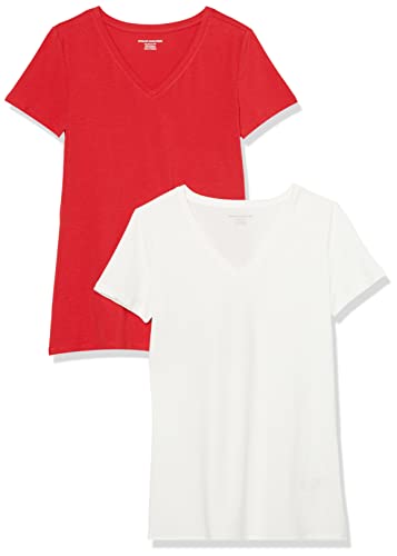 Amazon Essentials Camiseta de Manga Corta y Corte Est&aacute;ndar (Opciones de Cuello Redondo y Cuello en V)...