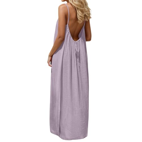 Vestidos de tirantes sin espalda para mujer 2026, vestidos de playa bohemios veraniegos con espalda...