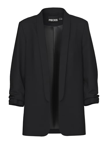 PIECES Pcboss 3/4 Blazer Noos, Chaqueta de traje Mujer, Negro (Black Black), 42 (Talla del fabricante:...