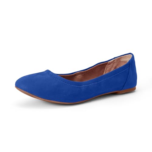 Amazon Essentials Belice - Zapatos planos tipo ballet para mujer, color azul oscuro, talla 8.5