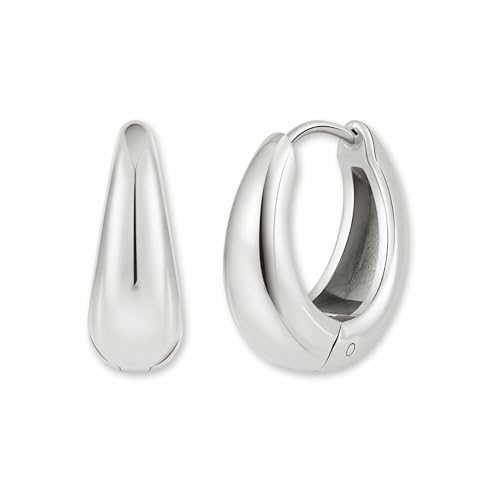 GD GOOD.designs Aros de acero inoxidable para mujer | Aros elegantes en plata | Mini pendientes tipo aro...