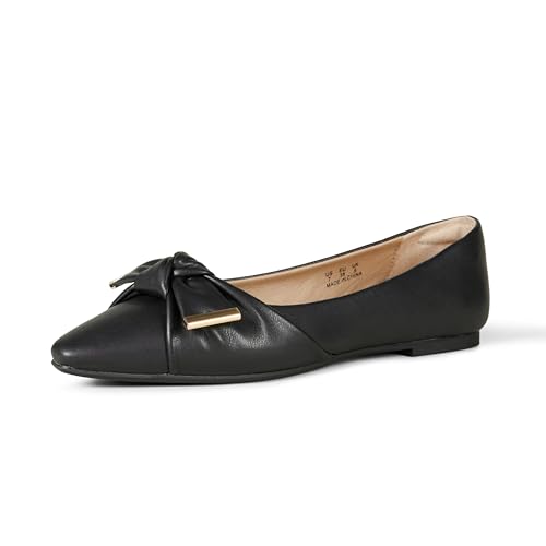 Amazon Essentials Bailarinas con Lazo Mujer, Negro, 42 EU