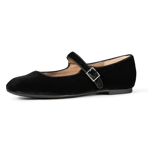 Amazon Essentials Merceditas Mujer, Negro Terciopelo, 37.5 EU