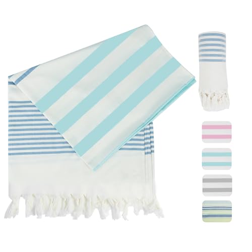 Winthome Toalla Playa Suave-Toalla Hammam de Algod&oacute;n de Bamb&uacute;, Ligero Ahorra Espacio, Beach Towel con...