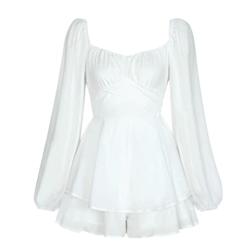 Mono corto para mujer, sexy, elegante, manga larga, boho con flores, minivestido, vestido de fiesta,...