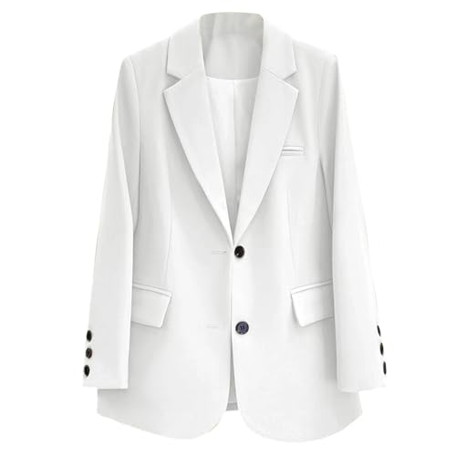 Blazer de Negocios para Mujer, de Dos Botones, Manga Larga, Frente Abierto, hombreras Acolchadas,...