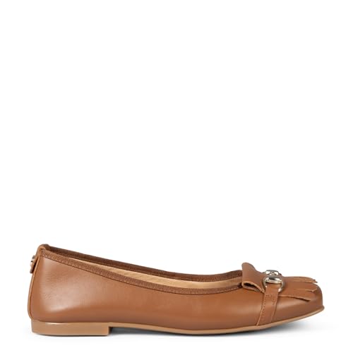 Zapatos Planos con Detalle y Flecos Camel EU 38