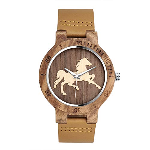 Unendlich U-Moda Casual Reloj de Madera de Bamb&uacute; para Mujer y Hombre Reloj de Cuarzo Negocios con la...