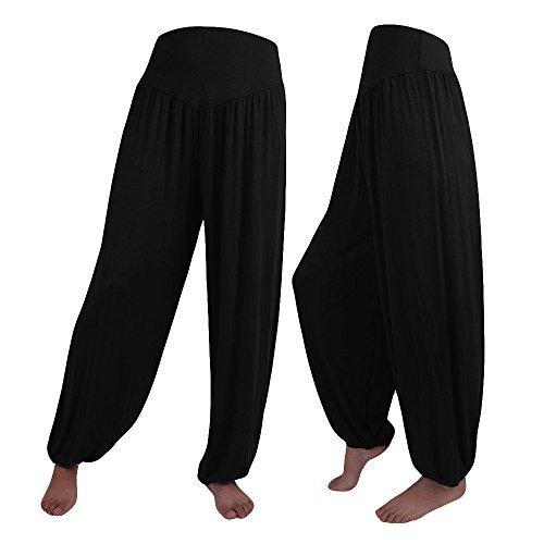 riou Pantalones de Yoga Sueltos Mujer algodón Suave y elástico Pantalones Deportivos de Danza Color...