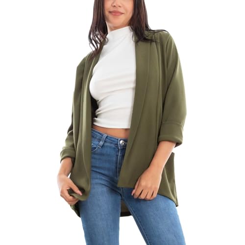 Toocool Blazer Mujer Chaqueta Elegante Casual Basic Monopecho Primavera VI-80021 [Talla única, Verde...