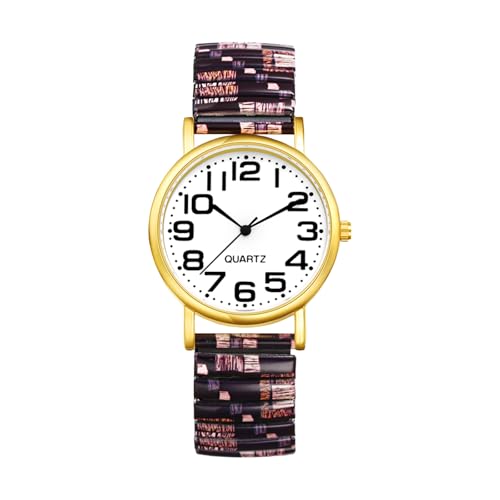 OIDEA Reloj El&aacute;stico Boho Mujer: Relojes Redondo De Cuarzo Anal&oacute;gico para Se&ntilde;ora Escala N&uacute;meros...