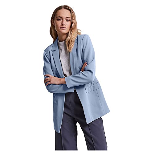 PIECES Pcbozzy Ls Loose Blazer Noos Bc, Blazer Mujer, Azul (Kentucky Blue), M