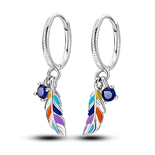 Parmuz 925 Pendientes de aro colgantes colgantes de plata esterlina para mujer Boho vintage Evil Eye Star...