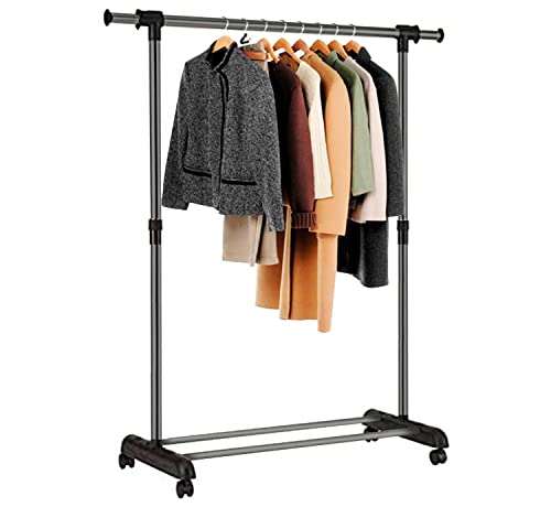 edihome, Burro Ropa, Perchero Colgador de Ropa, Vestidor, 43x160x150 cm, Resistente, Met&aacute;lico y...